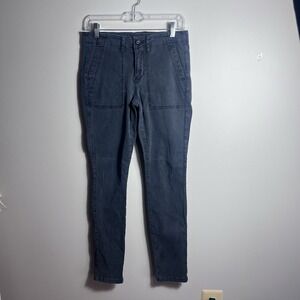 Cabi 3395 Quest Skinny Pants Womens 6 Blue Gray Utility Cargo Stretch